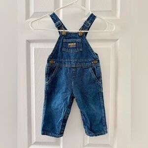 OshKosh B'gosh Vintage Y2K Classic Blue Overalls Size 18 Mo